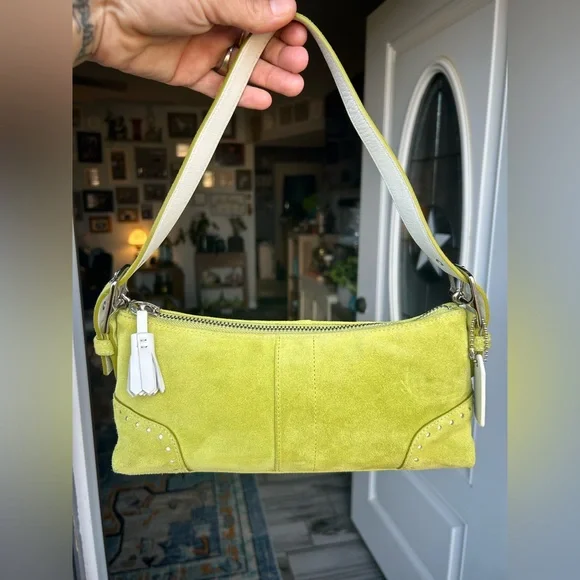 Vintage Coach Suede Demi Baguette #5032 - Picture 3 of 14